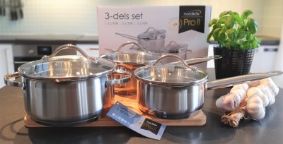 Kastrullset 3 delar
