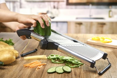 Mandolin grönsaksskivare tacos